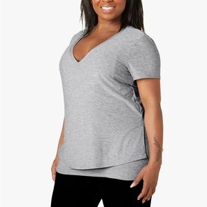 Beyond Yoga Featherweight Cozy Cover Maternity Nursing Tee